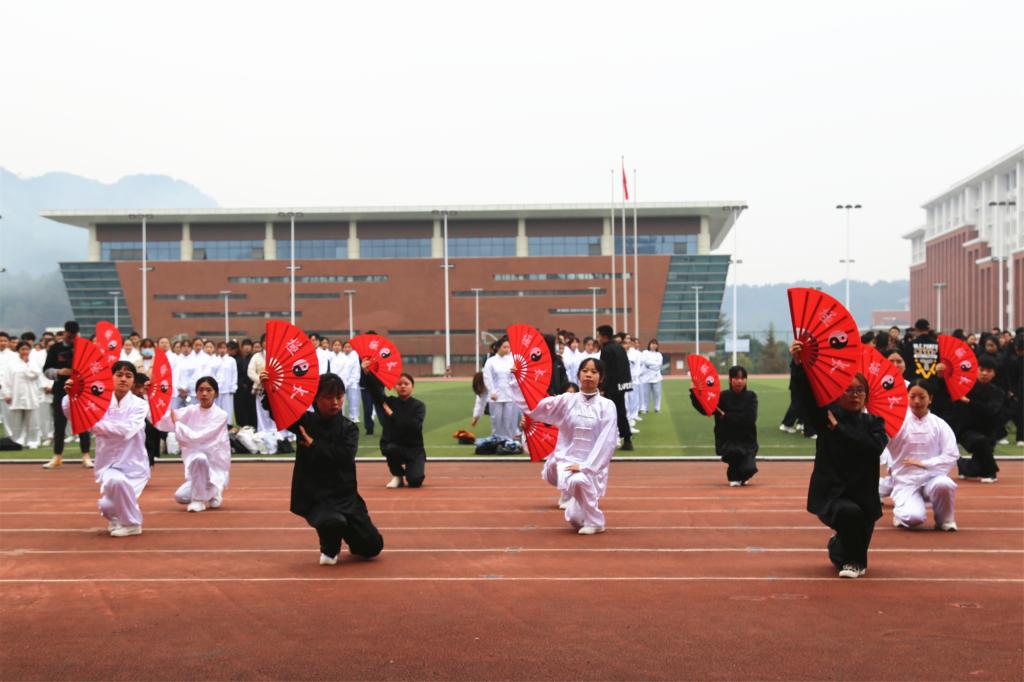 太极拳协会太极扇表演